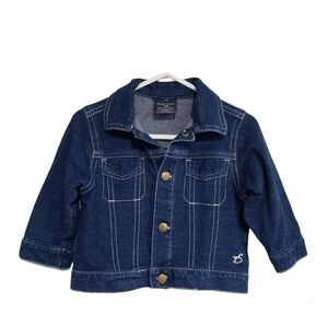 Faded Glory Baby Girl Blue Jean Jacket Organic Cotton Size 6-9 Months